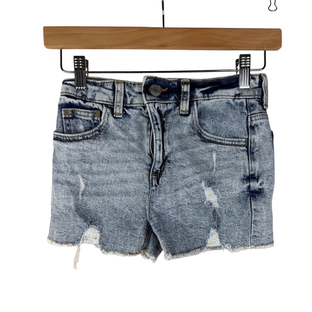 Justice Girls Distressed Shorts size 10 Light Blue Wash
